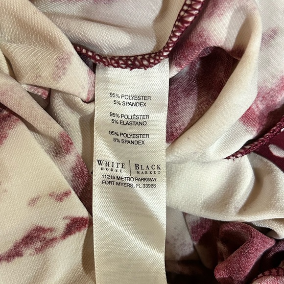 White House Black Market Polka Dot and Floral Tie Back Halter Neck Top - Picture 7 of 8